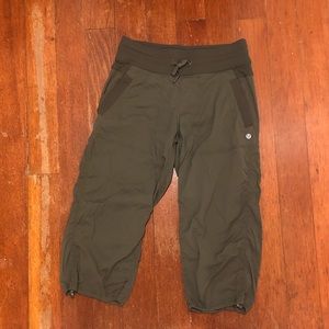 Lululemon Dance Studio Crop - Army Green Color